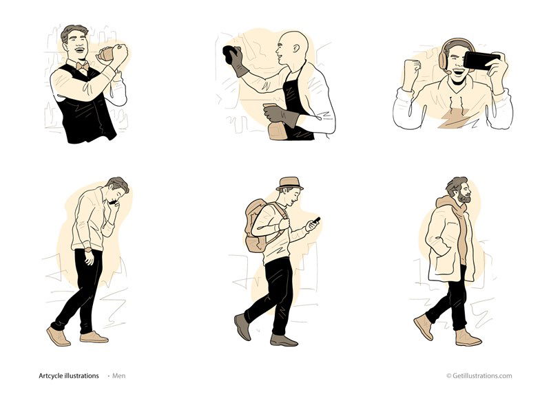 Artcycle Men Illustrations pack showcase image